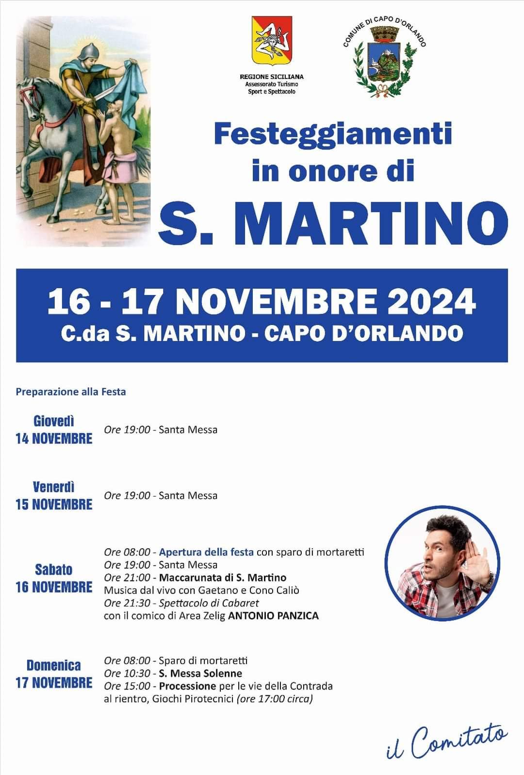 Capo d’Orlando: Weekend with the feast of San Martino, the program